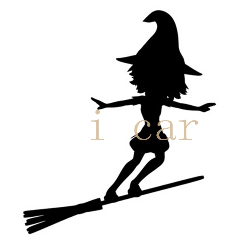 

Surfing Witch Car Sticker For Truck Window Bumper For Auto SUV Door Kayak Vinyl Decal