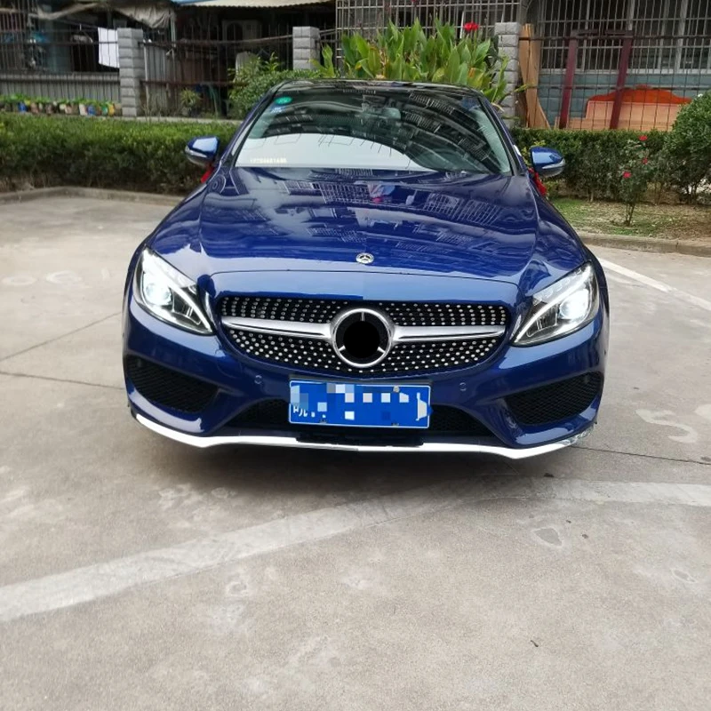 W205 Алмазный Стиль передняя сетка гоночный гриль решетка для Mercedes-Benz Новый c-класс