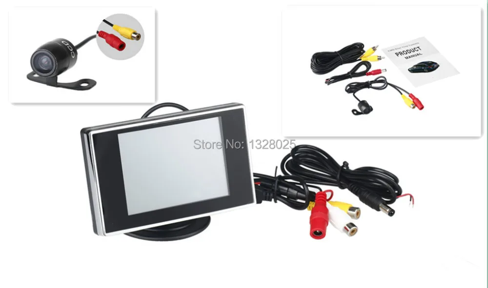 Бесплатная доставка 3.5 дюйма TFT ЖК дисплей автомобиля Мониторы для заднего вида +