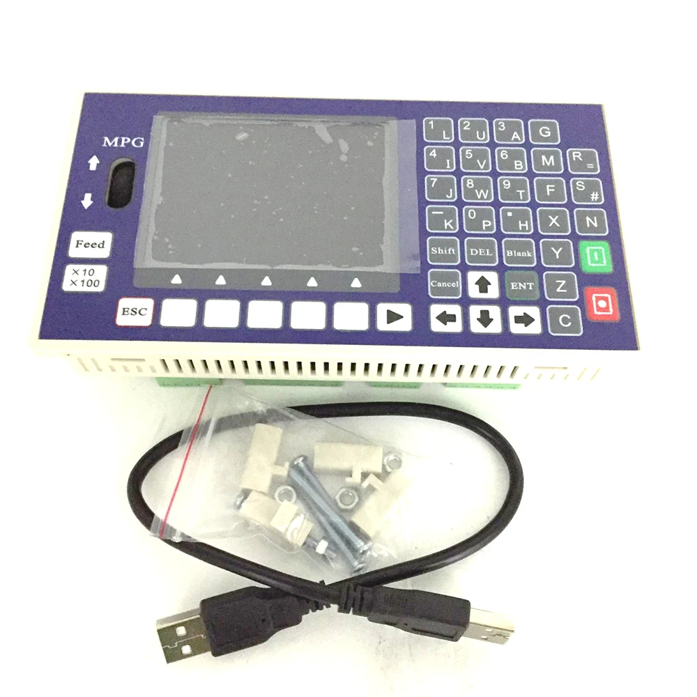 1 Ось ЧПУ контроллер 16DI 8DO 3 5 дюйма TFT 400 кГц Servo шаговый CNC для токарного станка с