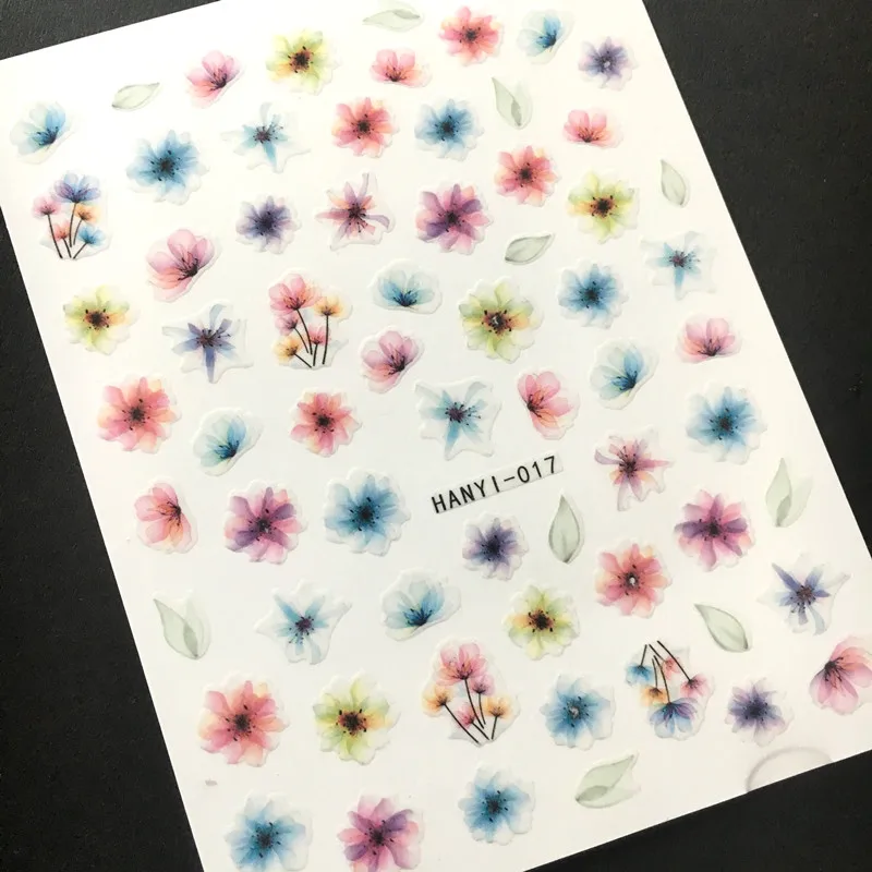 Новейшие 3d наклейки для дизайна ногтей SOLONAIL hanyi-19 flower-19 Stamp шаблон Переводные картинки инструмент DIY Инструменты для украшения ногтей