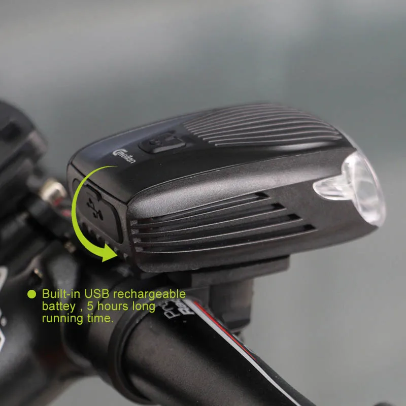 Светодиодный фонарь для велосипеда USB перезаряжаемая передняя фара велосипеда автоматическая система освещения Желтый дневной свет легко установить
