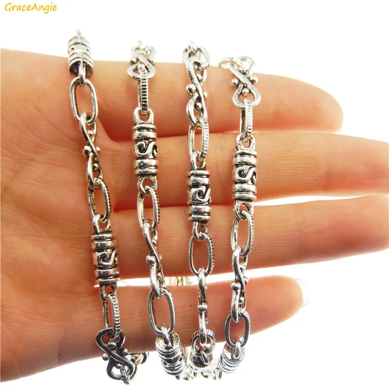 Цепочка Серебряная в античном стиле для мужчин и женщин 1 шт.|metal chain|jewelry findingcraft