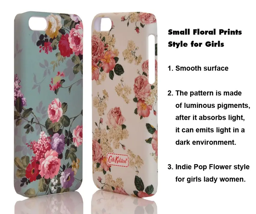 Светящаяся жесткая задняя крышка с инди поп цветами для iPhone 5C 5 5S SE Redmi 4A LG X power Moto G5