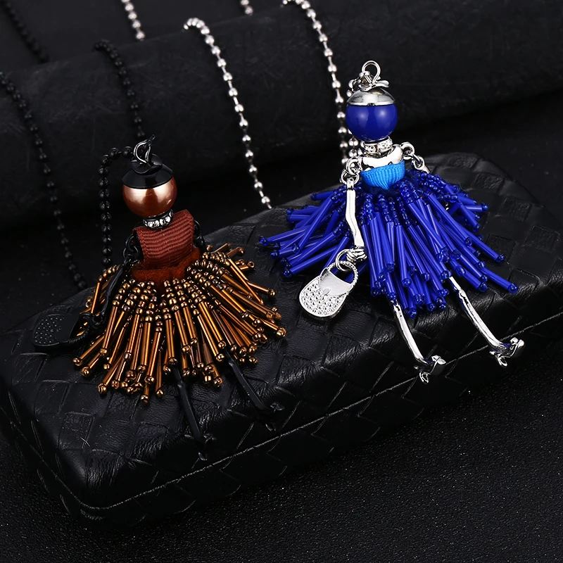 Трендовые европейские и американские 5 цветов 2019 Новые бусы-кукла ожерелье с