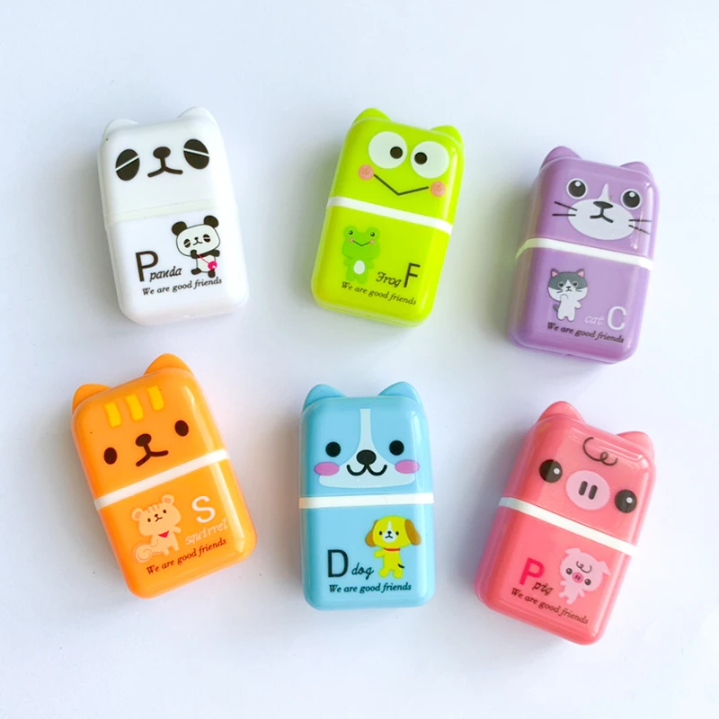 1X Kawaii с рисунком собачки и котика Копилка панда лягушка роликовая стирательная