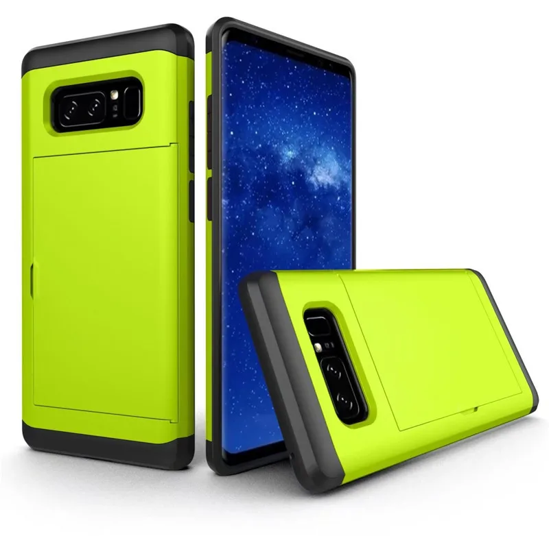 Чехол-Кошелек со слотом для кредитных карт для samsung Galaxy Note 10 Pro 9 8 S8 S9 Plus S10e S10 5G противоударный чехол-накладка из ТПУ - Цвет: Зеленый