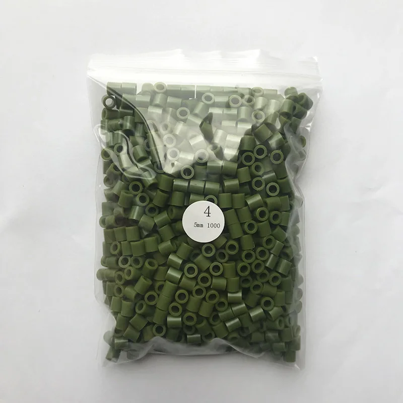Army Green 4 1000 Beads/Bag 5mm Perler Artkal Beads 37 Colors Available Material Bag DIY Cartoon Making Tube Colorful Beads Educational Toys - Цвет: Army Green 4