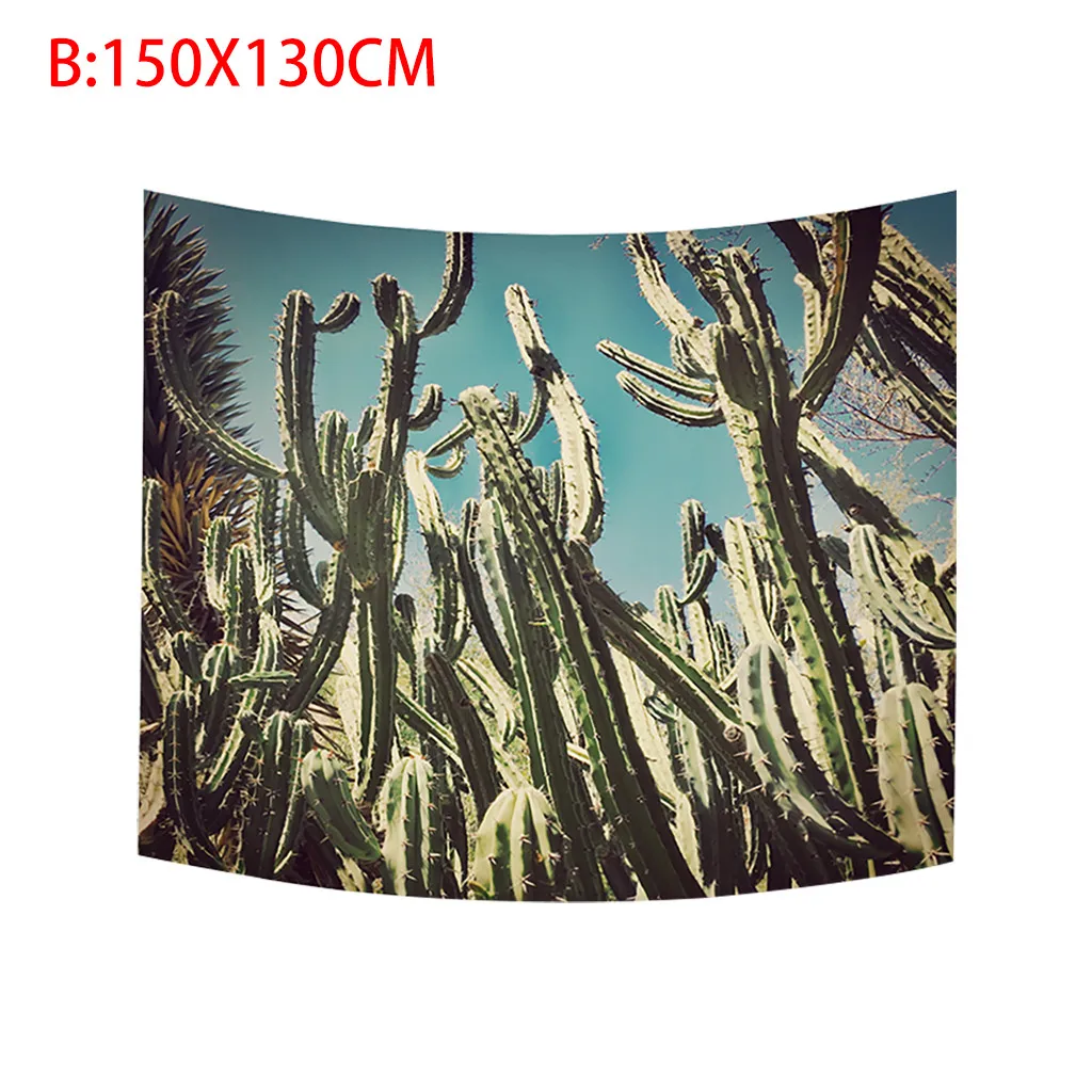 Настенный Гобелен художественный Декоративный принт кактус растительный