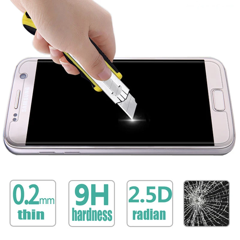 9H Tempered Glass For Samsung Galaxy S6 S7 A3 A5 A7 J3 J5 J7 2016 2017 A8 2018 Prime Screen Protector HD Protective Film | Мобильные