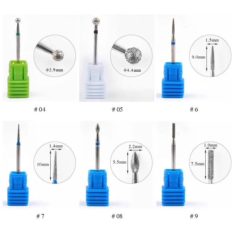 Алмазная фреза для ногтей вращающаяся удаления кутикулы электрическая маникюра