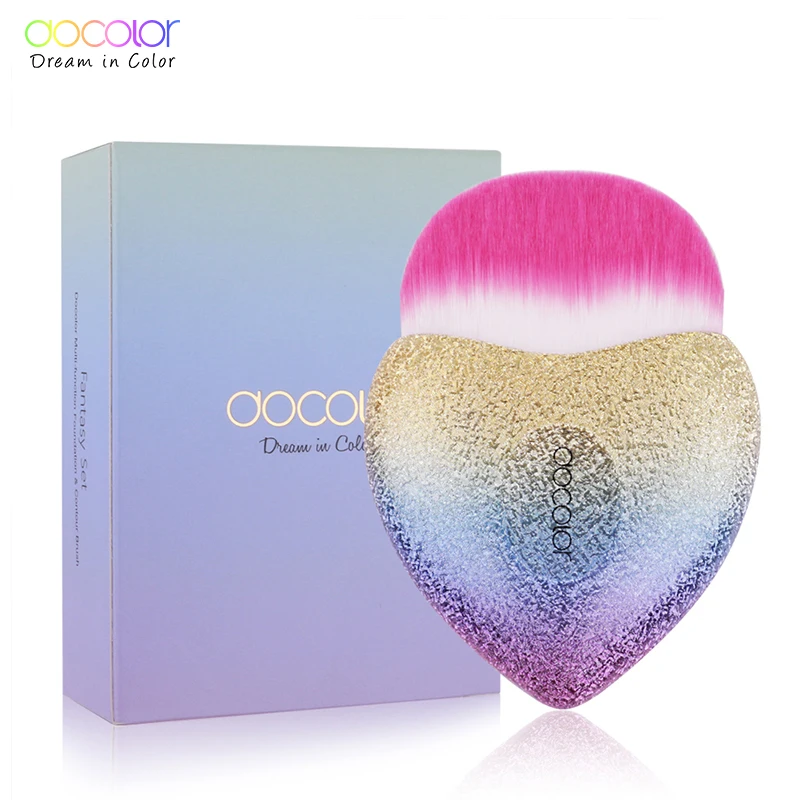 Docolor 1 шт. большая Радужная кисть для вееров/контура/пудры/основы