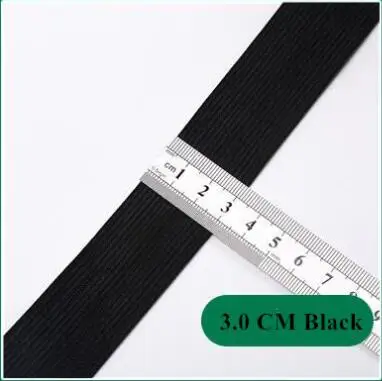 Black 3 cm 5 метров 1-6 см ширина белый/черный нейлон тесьма самые высокие эластичные ленты для шитья одежды Нижнее белье Одежда Аксессуары - Цвет: Black 3 cm