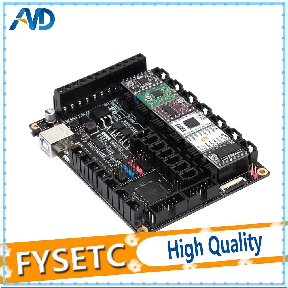 Материнская плата FYSETC F6 V1.3 + 6 шт. TMC2100/TMC2208v1.2/TMC2130v1.2/DRV8825/S109/A4988/ST820 VS SKR V1.3|Детали и