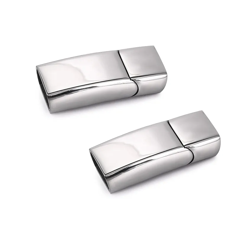 Glossy Silver 2 Jiayiqi 2 шт./компл. магнитные застежки Нержавеющая сталь разъемы для браслет "сделай сам" для изготовления ювелирных изделий, Компоненты выводы - Цвет: Glossy Silver 2