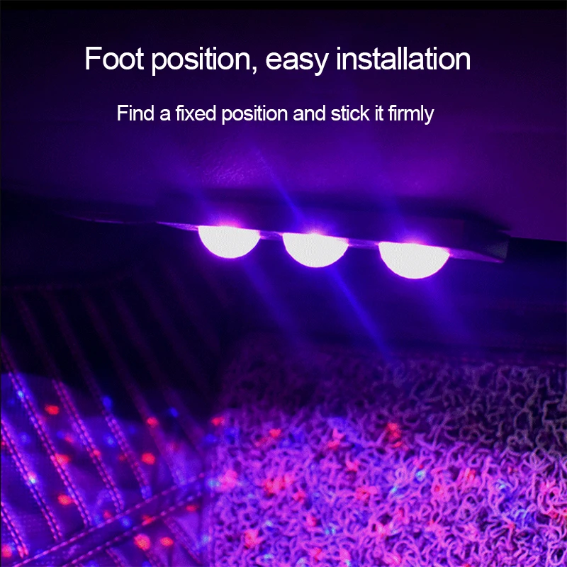 Автомобильные аксессуары подсветильник для ног USB светодиодсветодиодный