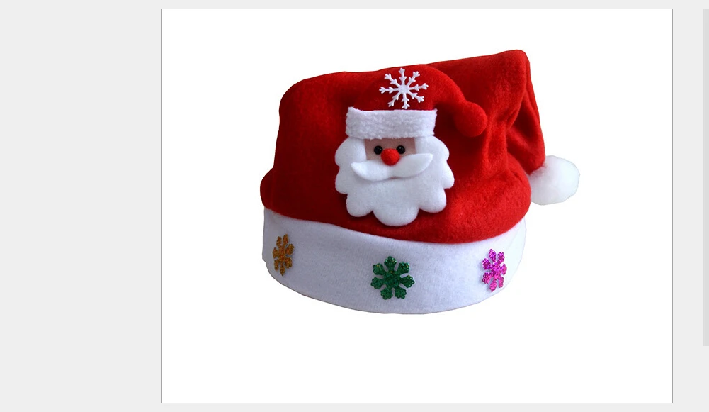 Santa Claus CANIS для маленьких мальчиков шапки для маленьких девочек; модная популярная обувь мягкие Рождество для маленьких мальчиков и девочек шляпа олень Снеговик Санта Клаус печати один размер - Цвет: Santa Claus