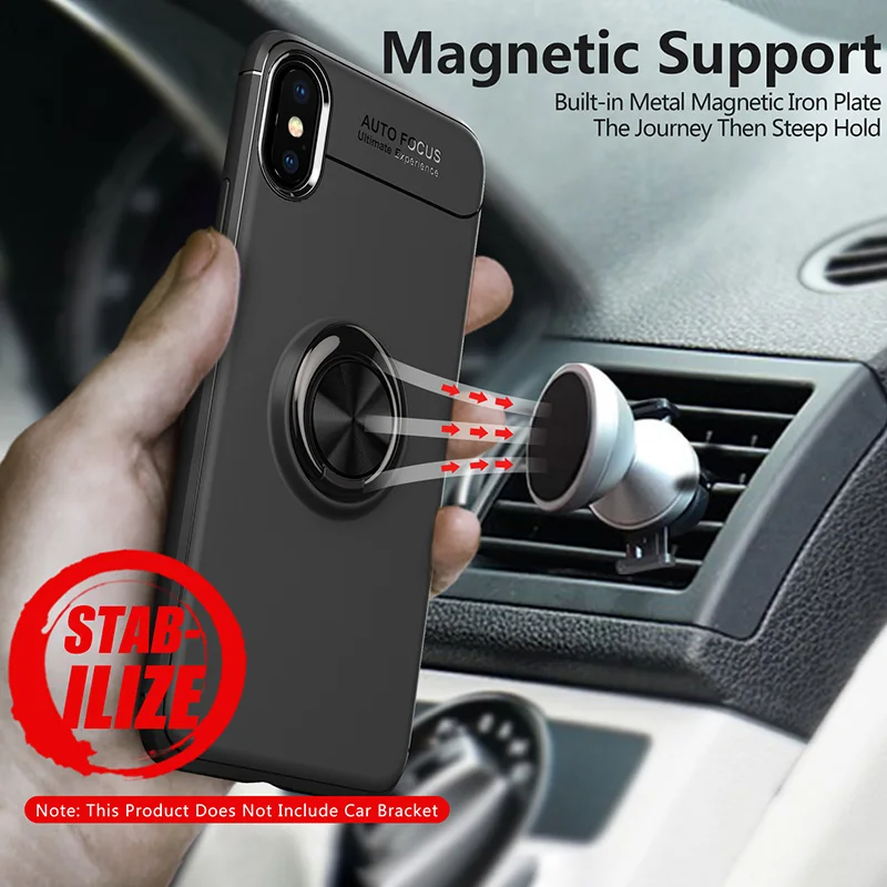 Coque силиконовый чехол для iPhone 11 Pro XS Max X XR 8 7 6 6S Plus 5 5S SE держатель с магнитным креплением автомобильная подставка для стенда Capa
