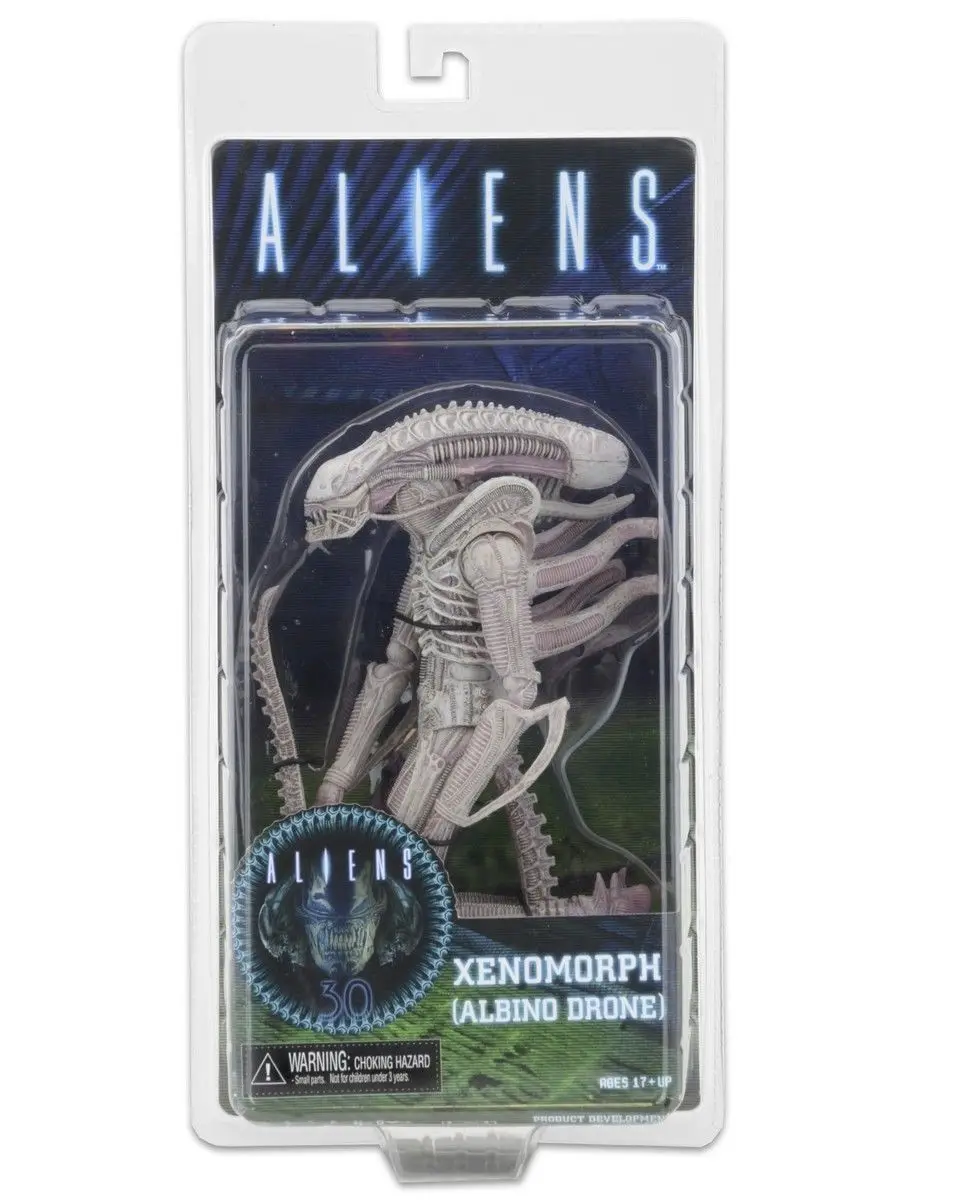 NECA 18 см ALIENS Series 9 Xenomorph Albino Drone белая концепция ПВХ фигурка Коллекционная модель