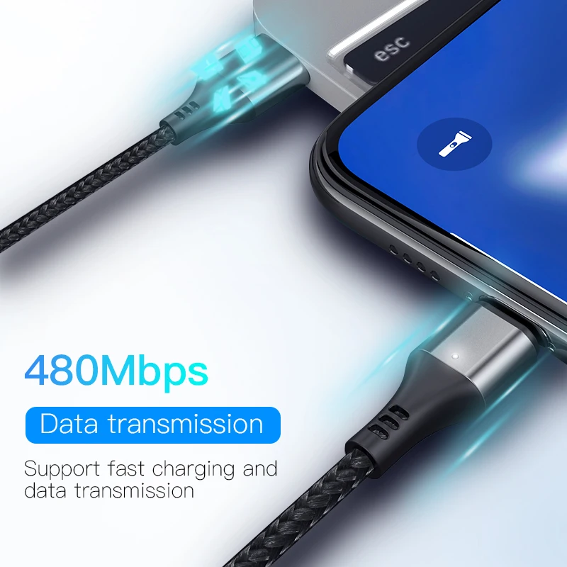 NOHON Магнитный зарядный кабель для передачи данных iPhone Xs X XR Max 5 6 7 8s Plus & Type C кабели и