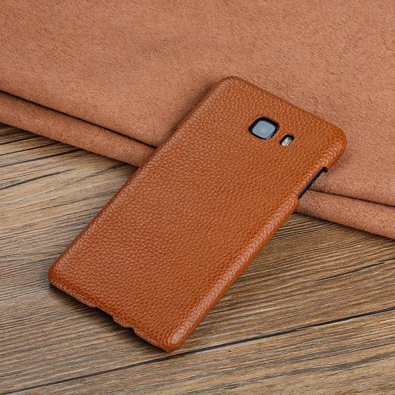 Кофе Чехол для телефона для samsung примечание 9 8 5 S10 S9 S8 S7 S6 Edge Plus A3 A5 A7 A8 J3 J5 J7 чехол с зернистой текстурой личи текстуры Теплые Крышка - Цвет: Кофе