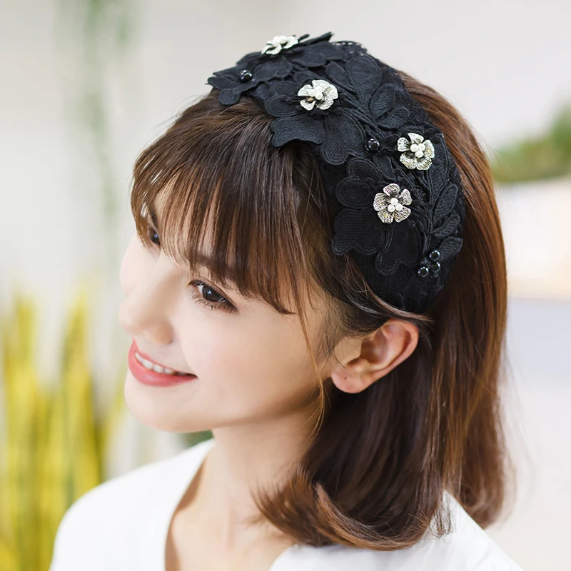 Женский широкий обруч для волос CHIMERA богемные винтажные кружевные повязки на