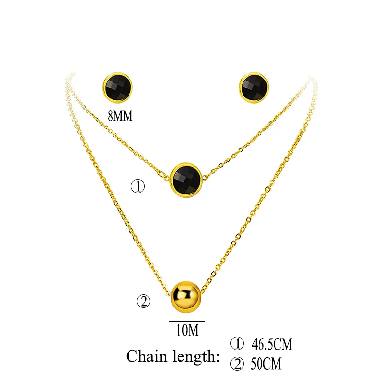 Комплект из колье и серёг нержавеющей стали|set jewelry|set jewelry for womenfashion jewellery sets |