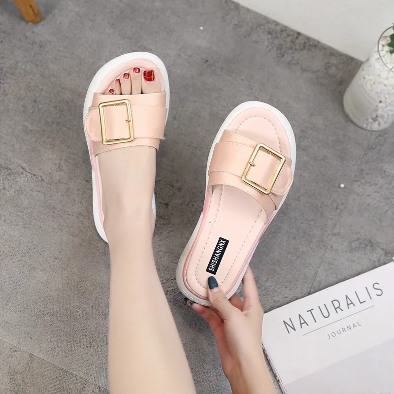 Summer Sandals Women Shoes Beach Slippers Outdoor River Plate Sports Wind Sponge Cake Wearing Thick Comfortable Clogs For Women