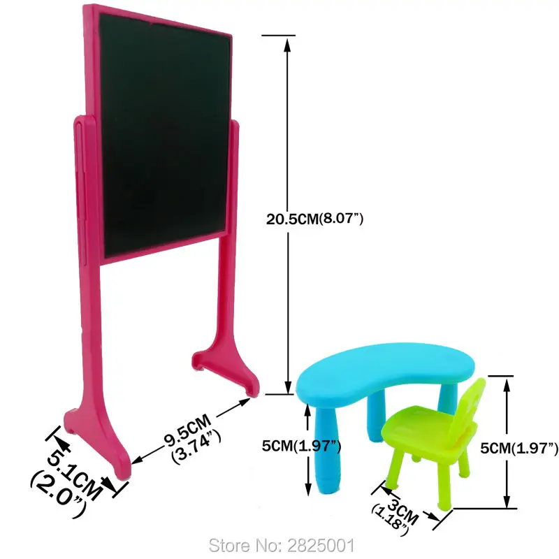 3 шт. кукольная мебель Классная доска стол и стул школы учебные принадлежности