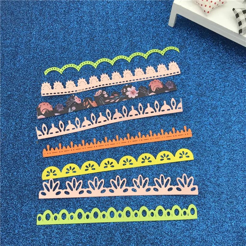 8 шт./лот кружевные полые металлические Вырубные трафареты для самостоятельного