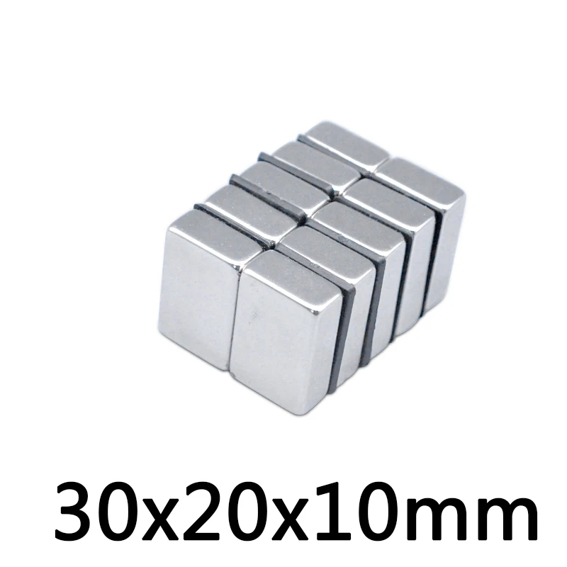 1 шт. Неодимовый Магнит 30x20x10 редкоземельный сильный блок постоянный 30*20*10 мм