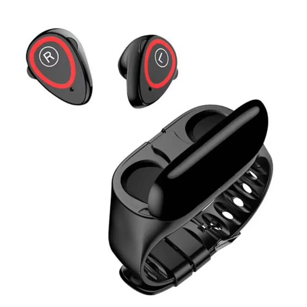 M1 новейшие умные часы 2 в 1 с наушниками Bluetooth и Пульсометром|Смарт-часы| |