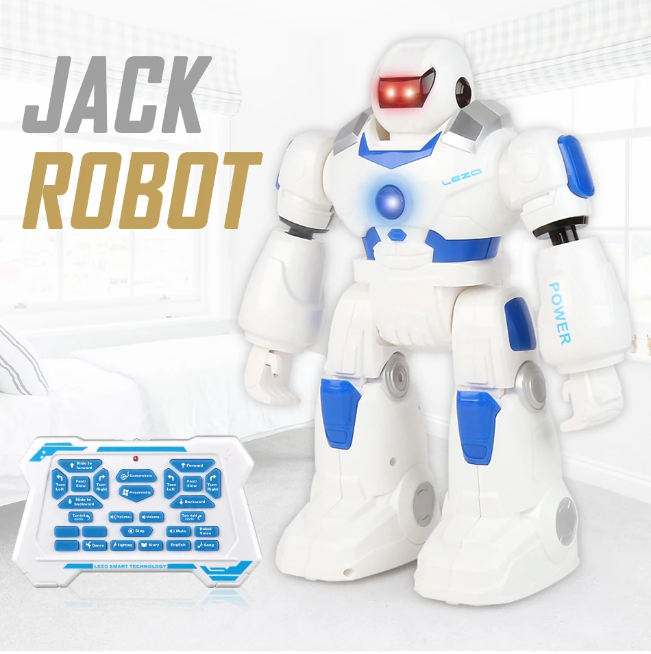 Джек полицейский RC робот зарядка через usb Танцующая история фигурка пульт дистанционного управления робот светодиодная световая игрушка для детей подарок