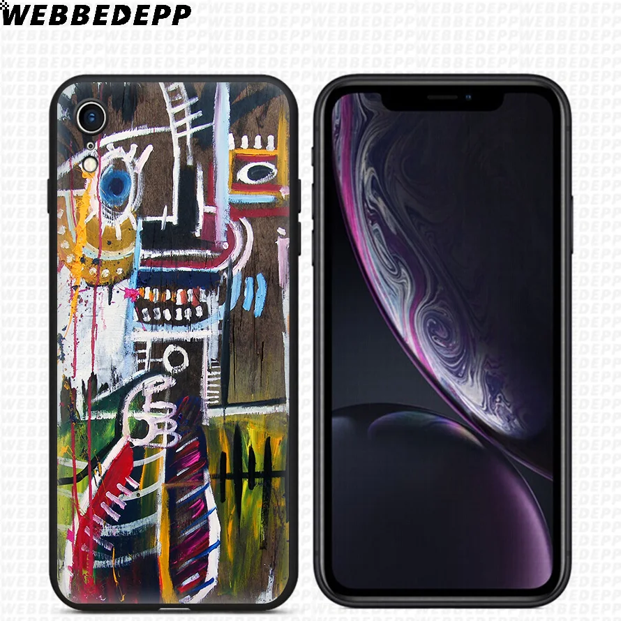 WEBBEDEPP Jean-Michel Basquiat Street Мягкий силиконовый чехол для iPhone 11 Pro Xr Xs Max X или 10 8 7 6 6S Plus 5 5S SE