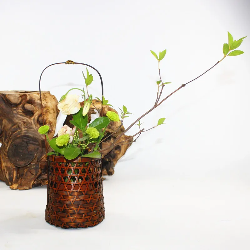 Японский Ikebana Настольный цветочный горшок ваза для цветов ручной работы