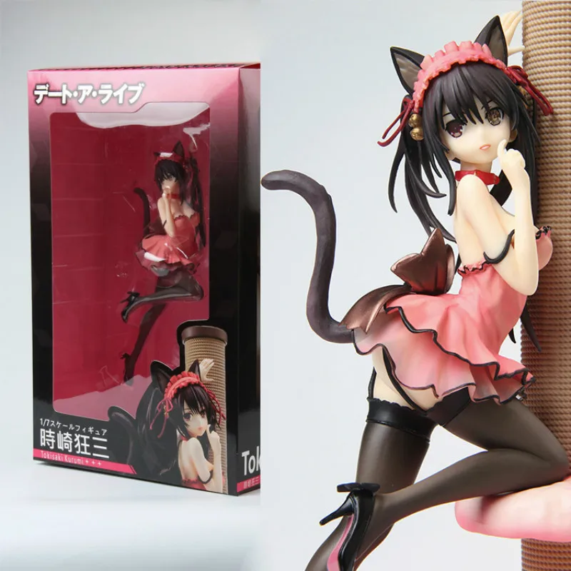 Нижнее Белье для сна с кошачьими ушками аниме модель Tokisaki Kurumi|Игровые фигурки и