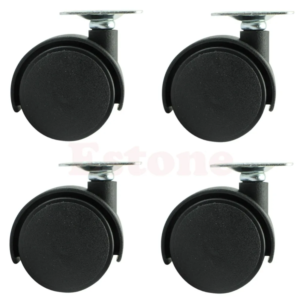 Набор из 4-дюймовых поворотных пластин нейлоновых колесных дисков для стульев и