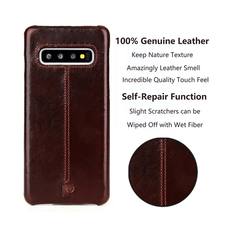 Чехол Pierre Cardin из натуральной кожи для Samusng Galaxy S10 Plus роскошный Ультратонкий чехол