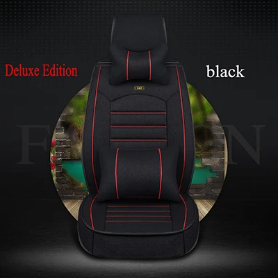 black DE HeXinYan Универсальный Лен автомобилей чехлы для Suzuki swift SX4 Kizashi grand vitara ignis baleno jimny liana Авто стиль - Название цвета: black DE