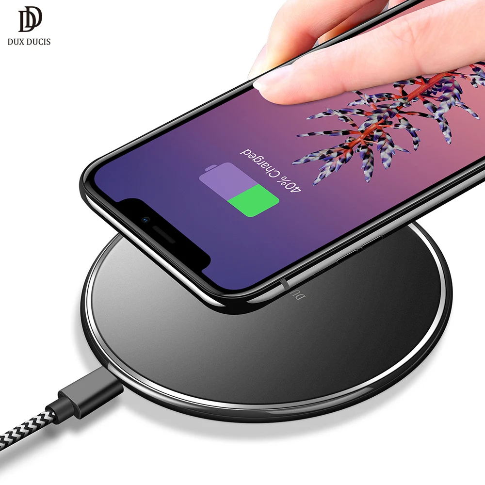 Беспроводное зарядное устройство DUX DUCIS Qi для iPhone X 8 Plus ультратонкая беспроводная