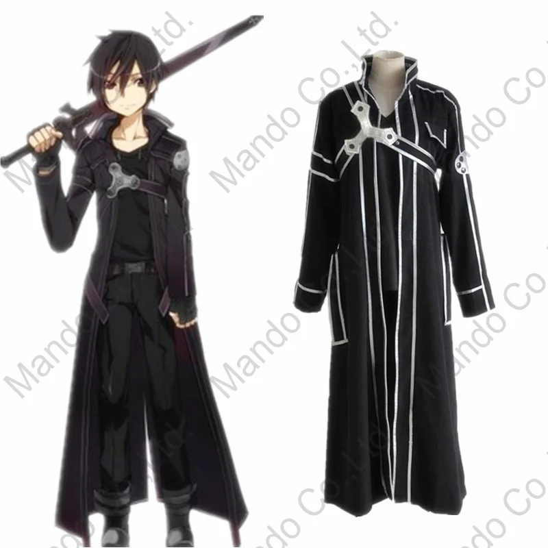Костюм для косплея аниме SAO Sword Art Online Kirigaya Kazuto Kirito костюм Хэллоуина мужчин куртка +
