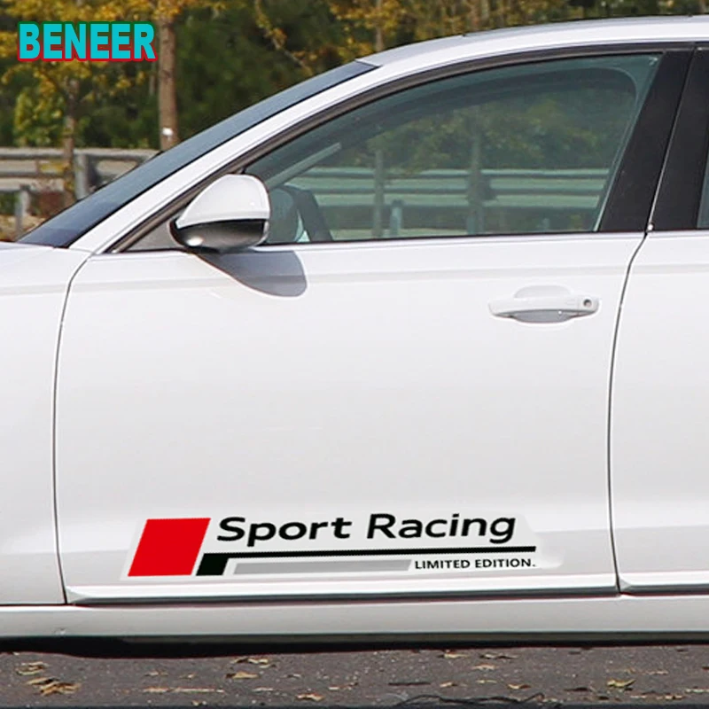 2 шт. наклейки на боковые кузова автомобиля Audi sline A1 A3 A4 A5 A6 A6L A7 A8 Q3 Q5 Q7 TT S RS|Наклейки