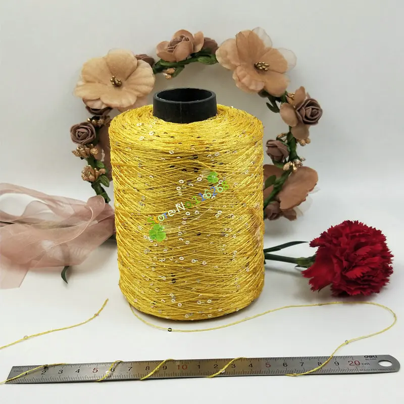 500 г/лот пайетки ленточная пайетками шерсть иглы Натуральные бусы Кружева завяжите узел пряжи для ручная вязка крючком нить линия t50