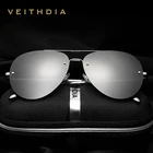 Солнцезащитные очки унисекс VEITHDIA, модные брендовые очки без оправы с поляризационными стеклами и зеркальным покрытием, для мужчин и женщин, модель 3811,
