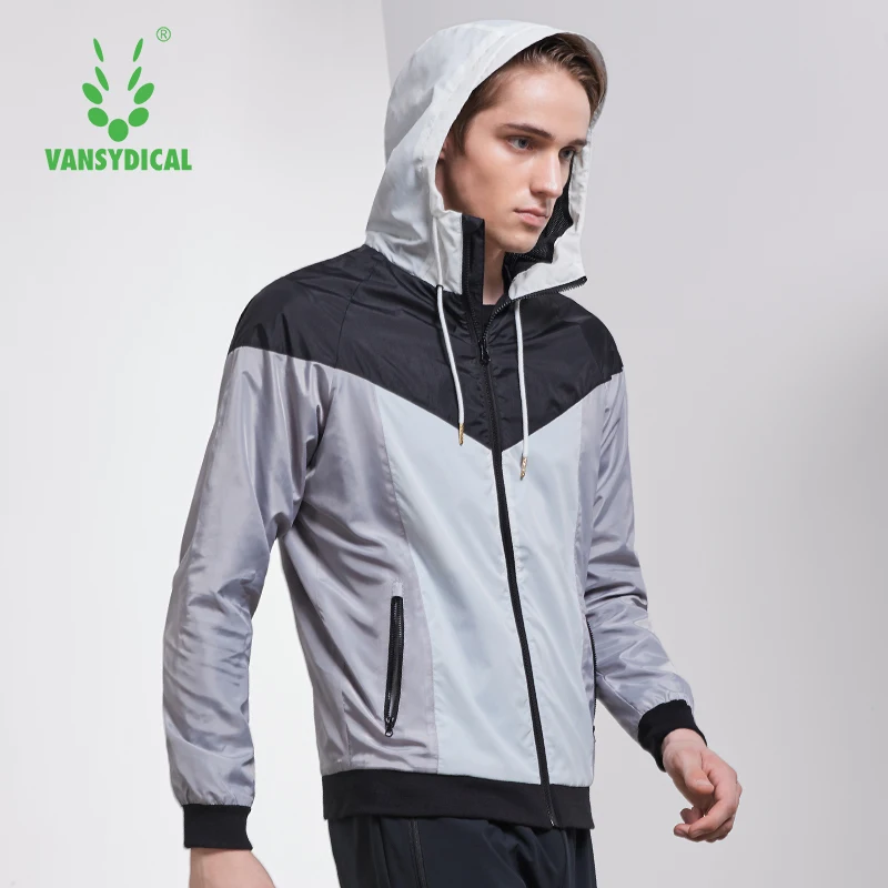 Мужские спортивные куртки Vansydical ветрозащитная спортивная куртка со сращением и