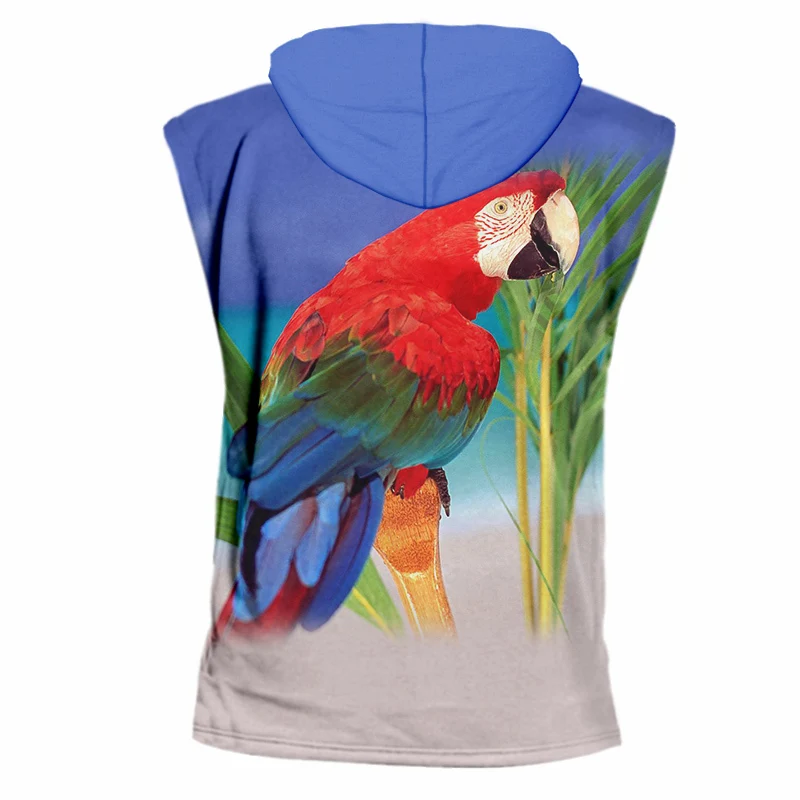 OGKB 2018 летний крутой топ на бретелях с капюшоном для женщин/мужчин Забавный принт