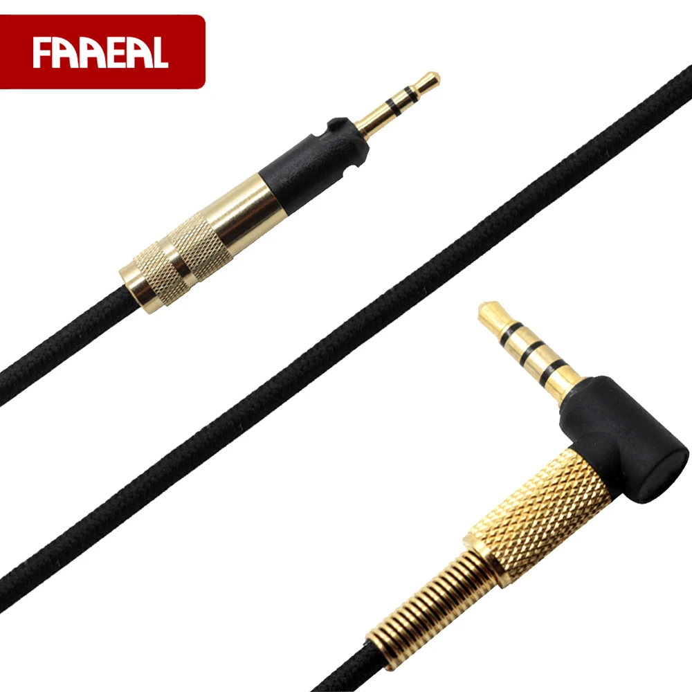 FAAEAL 1,2 м обновленный Сменный кабель для Sennheiser HD598 HD558 HD518 кабели для наушников Hifi 3,5 мм до 2,5 мм кабель без микрофона