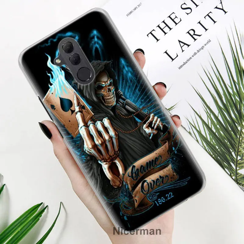 Цветочный Череп сахарный череп чехол для телефона для huawei Коврики 20 Pro 10 20 Lite P Смарт плюс P30 Pro P30 P20 Lite чехол Coque