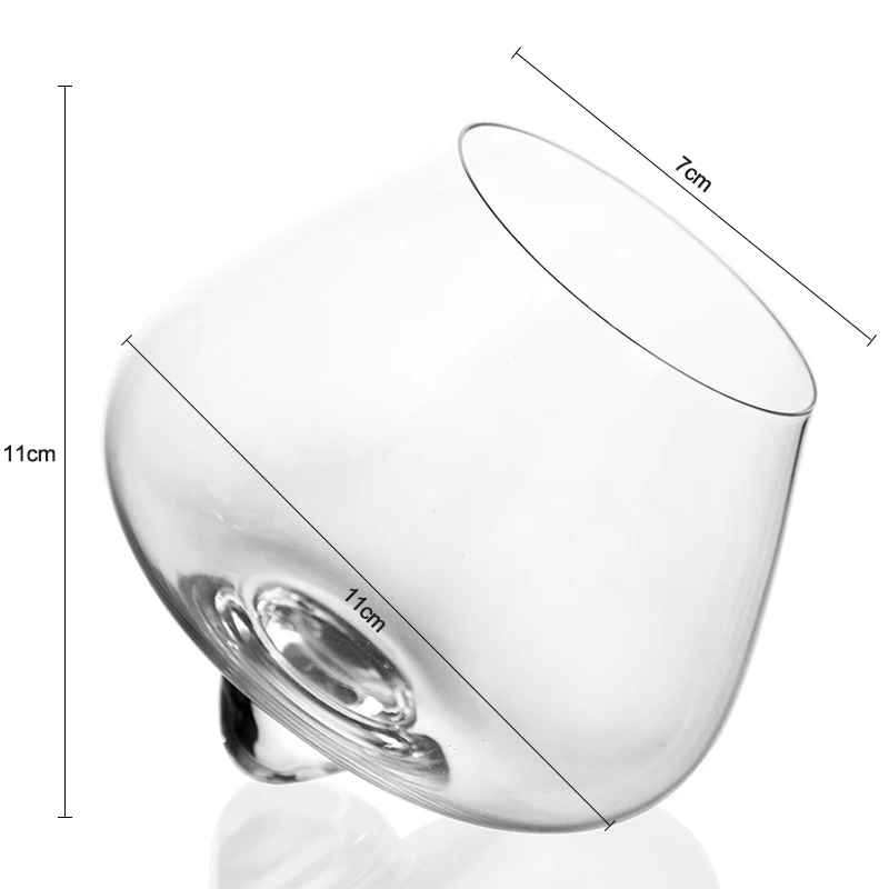 Bell креативная стеклянная чашка 200/300 мл copenheng Cognac Stemless Wine glass набор из 2 маленьких ликеров, бокалов для виски - Цвет: 300ML