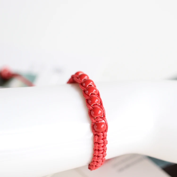 Очаровательные браслеты браслет для женщин красная веревка модные ювелирные